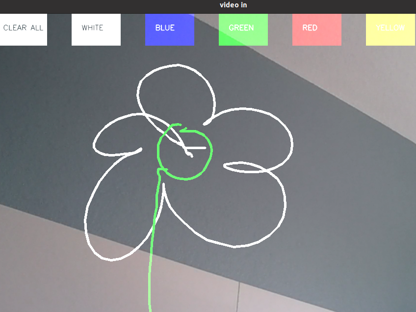 Flower That Has Been Drawn Using Target in Camera